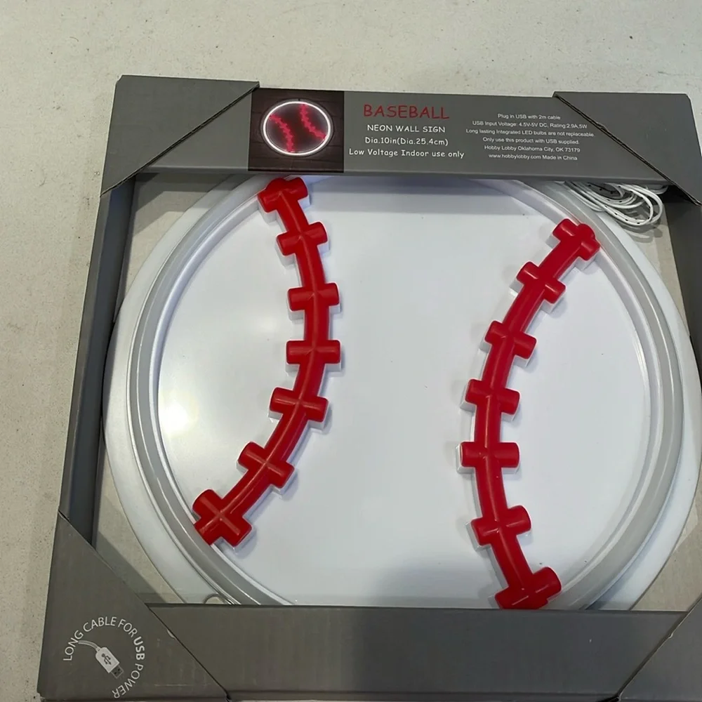 LED lights Baseball wall sign .